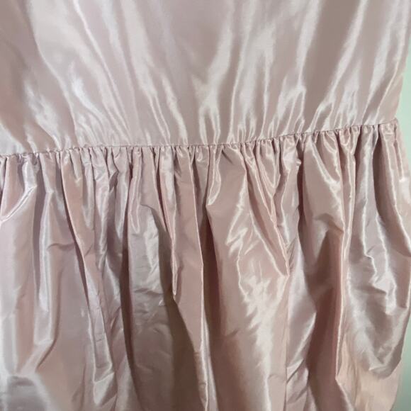 Tat Saunders the Ritz Carlton Boston Vintage Light Pink Puff Sleeve Dress Sz 12 - Picture 4 of 12